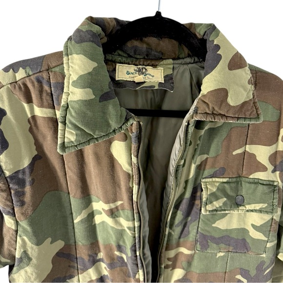 Vintage Black Sheep Camo Insulated Coveralls Jumpsuit Medium Hunting Utility - Picture 8 of 9